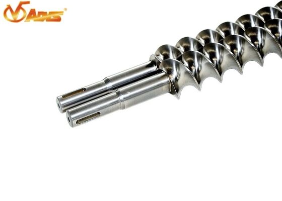 Buen precio Eje de tornillo personalizado de acero de aleación Cr-Mo, repuestos para extrusora de doble tornillo en línea