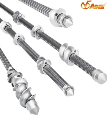 Buen precio Elemento del extrusor de alta precisión y extrusor de tornillo gemelo 10 a 120 mm Diámetro 500 a 9000 mm longitud en línea