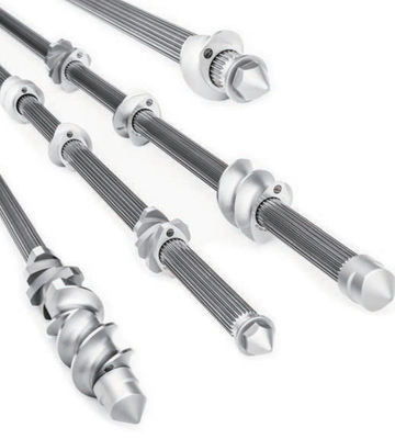 Good price 10 - eje del extrusor del diámetro de 120m m, elementos gemelos del extrusor de tornillo longitud de 500 - de 9000m m en línea