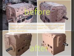 Caja de engranajes óptima para extrusora de doble husillo con velocidad de salida de 300-900 rpm y velocidad de entrada de 750-1750 rpm para aplicaciones de alto par